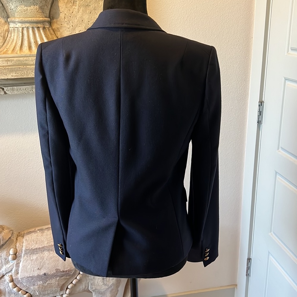 J. Crew Navy Single-Breasted Blazer with Gold Buttons - Picture 5 of 10